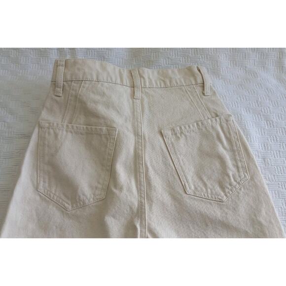 Triarchy Womens Ms Triarchy Jeans Sz 25 Wide Leg Off White Ivory‎ High Rise - Picture 3 of 8